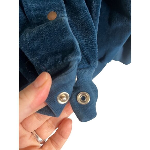 Boundary Waters Jacket Women L Blue Crew Snap Floral Retro Festival Boho Paisley - Picture 4 of 12